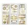 Terra Tattoos Temporary Henna Metallic Tattoos - Over 75 Mandala Tattoos (Gold)