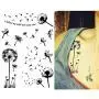 Pinkiou Henna Tinte-Sticker Spitze Mehndi Temporäre Tattoos für freigeistige Frauen Teenager Mädchen Metallic Tinte Pack von 6 (schwarz)
