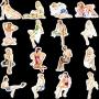 Honch Retro Pin-up Girls Stickers Pack 50 Pcs Suitcase Stickers Vinyl Sexy Lady Decals for Laptop Bumper Helmet Ipad Cars Luggage Water Bottle