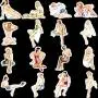 Honch Retro Pin-up Girls Sticker Pack 50 Stück Reiserückenschild-Sticker Vinyl Sexy Dame Aufkleber für Laptop, Handyhülle, Helm, Tablet, Autos, Koffer, Wasserflasche