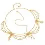 Gold Tone Damen Perlenketten mit Rhinestones IHC1030G
