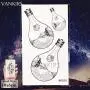 12 Pieces/Lot Creative Planets Star Temporary Tattoo Stickers Paper Men Funny Sun Men Women Tattoo Kids Custom Moon Cosmos Tatoos Supplies 10x6CM