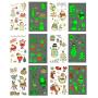 CCbeauty 15 Sheets Christmas Tattoo Stickers Glow in The Dark,Luminous Party Tattoo Stickers Waterproof Cartoon Snowflake Xmas Tattoo for Kids