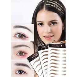 Aaiffey 4D Hair-like Authentic Eyebrows,Brown Imitation Tattoo Eyebrow Stickers Ecological Lazy Natural Brow Waterproof Makeup Tool 22 Pcs