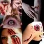 Halloween-Narben-Temporäre Tattoos, Realistische Fake-Gesichtswunden mit Blut, Zombie-Vampir-Biss, Spinnen-Narben, blutige Tattoo-Aufkleber für Erwachsene und Kinder, Großpackung, 3D Wasserdicht, Halloween-Themen-Make-up-Requisite.