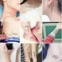 Kleine Wort Vorübergehende Tattoos, 30 Blätter Fälsche Schwarze Tattoosticker für Damen Herren Kinder Jungen Mädchen Erwachsene Kleine Temporäre Tattoopapier für Körperkunst Hand Gesicht Arm Nacken Dekorationen DIY Schönheit Mode Designs