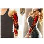 Pinkiou Temporary Tattoo Full Arm Body Stickers Arm Shoulder Tattoo For Man Women Buddha, Skull, Eagle eye, Beauty and Beast Etc (18-0093)