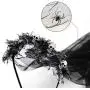 LessMo Halloween Headband, Skull Headwear with Gauze, Long Veil Costume Accessories, Stretchy, Reusable, for Women and Kids, Halloween Party, Cosplay