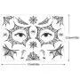 Konsait 12 Halloween Spinnen-Gesicht-Tattoos - Schädel Spinnennetz Temporäre Tattoos – Aufkleber für Gesicht, Schulter, Arm, Rücken für Damen, Herren, Kinder Halloween Cosplay Accessoires