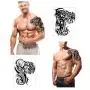 Konsait Large Temporary Tattoos Half Arm Chest Tattoo Men Tribal Totem Tattoo Make up Body Art Sticker for Halloween Party Supplies Beach Pool Party Favor Decor Dress up Costume Accessories(8Sheets) Konsait Large Temporary Tattoos Half Arm Chest Tattoo Men Tribal Totem Tattoo Make up Body Art Sticker for Halloween Party Supplies Beach Pool Party Favor Decor Dress up Costume Accessories(8Sheets)