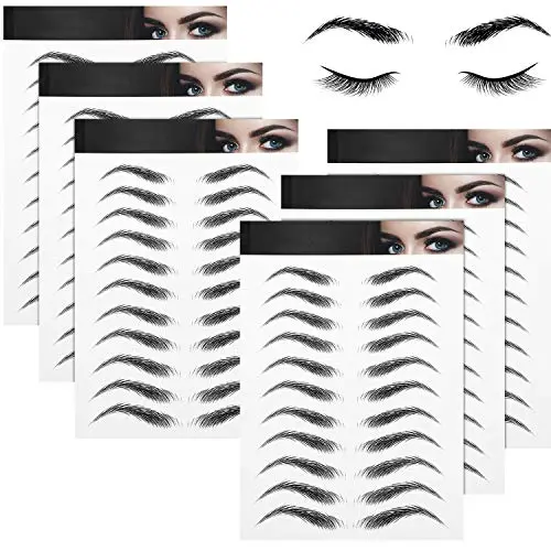 Étiquettes de transfert d'eyebrows en forme de cheveux 4D, 6 feuilles (66 paires), imperméables, style arc élevé pour femmes et filles, pour modeler les sourcils. Étiquettes de transfert d'eyebrows en forme de cheveux 4D, 6 feuilles (66 paires), imperméables, style arc élevé pour femmes et filles, pour modeler les sourcils.