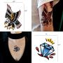 Imarisha Temporary Tattoos for Women Men Adults - Vintage Old School Design Body Arm Hand Temporary Semi-Permanent Tattoos Stickers 13 Sheets | Skin Safe | Waterproof | Removable
