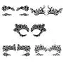 Adhésifs Oculaires Temporaires Bilbal, 5 Paire, Eyeliner en Dentelle Noire pour Studio Photo, Mascarade, Noël, Bal, T-Show, Réutilisables. Adhésifs Oculaires Temporaires Bilbal, 5 Paire, Eyeliner en Dentelle Noire pour Studio Photo, Mascarade, Noël, Bal, T-Show, Réutilisables.