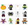 600+ Halloween Craft Assortment Kit Including Temporary Tattoos, Stickers, Stampers Foam Stickers for Trick or Treat Craft Party Favors, School Classroom Hangout