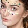 20 Pack Halloween Face Temporary Tattoo Sticker Face Gold Metallic Temporary Transfer Tattoo Freckle Sticker for Woman Girls Makeup Dancer Costume Parties 20 Pack Halloween Face Temporary Tattoo Sticker Face Gold Metallic Temporary Transfer Tattoo Freckle Sticker for Woman Girls Makeup Dancer Costume Parties