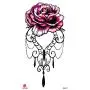 12 Stück Temporäre Tattoos, Wasserfeste Temporäre Tattoos, Schwarze Körpertattoos für Damen, Herren, Halloween, Party, Maskerade