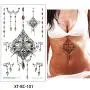 Étiquettes temporaires pour corps, grande œuvre d'art, autocollants de sternum, bijoux, pendentifs, 5 feuilles de 13,8 x 24 cm. Étiquettes temporaires pour corps, grande œuvre d'art, autocollants de sternum, bijoux, pendentifs, 5 feuilles de 13,8 x 24 cm.