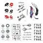 Tattoos Temporaires Konsait pour Adultes Hommes Femmes Enfants (30 Feuilles), Étiquettes d'Art Corporel Temporaires Imperméables, Couverture Main Poignet, Ensemble.