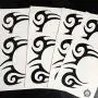 Leoars Temporäre Tattoos, Gesicht, Hals, Hände, Arm Tattoos Aufkleber, Fake Tattoos für Halloween Kostüm Accessoires und Outfit, 8-Blätter