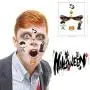 Autocollants Tattoos Luminescents MoinsMo, 10 Feuilles, pour Enfants, Squelettes, Citrouilles, Cartoons, Étanches, pour la Fête d'Halloween, Déguisements, Trick or Treat, Cadeau pour Enfants