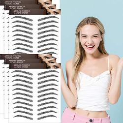 Hair-Like Authentic Tattoo Eyebrows 66 Pairs,Black Eyebrow Tattoo Stickers,Realistic Bionic Eyebrow,Eyebrow Transfers for Women Waterproof and Long-Lasting 3-5 Days