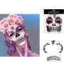 Autocollants temporaires de crâne de jour des morts, 4 pièces, pour Halloween, bijoux décoratifs pour visage. Autocollants temporaires de crâne de jour des morts, 4 pièces, pour Halloween, bijoux décoratifs pour visage.