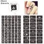 Charmark Künstlicher Sommerschmuck Tattoo Kit, Temporäre Sommerschmuck-Tätowier-Set, Freihandschmuck-Tinte, Semi-Permanenter Schmuck, Jagua Gel Temporäre Tattoos, Freihandschmuck-Gel/Tinte, 84 Stück Tattoo Sticker Stencils Vollständiges Set