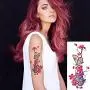 Kotbs 6 Sheets Large Temporary Tattoos Flower Paper Sexy Body Tattoo Sticker for Women & Girl Fake Tattoo (Lily, Peach, Plum, Peony) Kotbs 6 Sheets Large Temporary Tattoos Flower Paper Sexy Body Tattoo Sticker for Women & Girl Fake Tattoo (Lily, Peach, Plum, Peony)