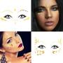 16 Sheets Face Tattoo Sticker, Freckle Sticker, Face Metallic Temporary Tattoo Water Transfer Tattoo for Professional Make up Dancer Costume Parties