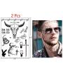 Comdoit 4 Sheets Halloween Face Tattoos for Adults Women Men Festival Face Temporary Tattoos Stickers Halloween Costume Accessories Halloween Party Favor Supplies