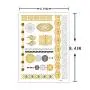 Tattoos Temporaires Métalliques pour Femmes Adolescentes Filles - 6 Feuilles Designs Flash Or Argent Étiquettes Temporaires Imperméables Imitation Tattoo Tattoos Temporaires Métalliques pour Femmes Adolescentes Filles - 6 Feuilles Designs Flash Or Argent Étiquettes Temporaires Imperméables Imitation Tattoo