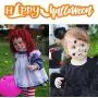 Tattoos Fantaisie d'Halloween, 192 Tattoos Temporaires avec 32 Tattoos Glow in the Dark pour Enfants, Tattoos Fantômes Monstres Squelettes pour Enfants