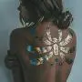 Tattoos Temporaires Métalliques pour Femmes Adolescentes Filles - 6 Feuilles Designs Flash Or Argent Étiquettes Temporaires Imperméables Imitation Tattoo Tattoos Temporaires Métalliques pour Femmes Adolescentes Filles - 6 Feuilles Designs Flash Or Argent Étiquettes Temporaires Imperméables Imitation Tattoo