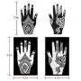 Koogel 18 Sheets Henna Tattoo Stencil Kit, 97 Pcs Temporary Glitter Airbrush Tattoo Stencils Arabian Tattoo Stickers for Face Paint Body Art