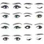 9 Blatt 4D Haarähnliche Eyeliner-Tätowiersticker – Eyeliner-Übertragungsticker für Eyeliner-Styling & Augenbrauenpflege, für Damen & Mädchen, Make-up-Zubehör, 9 Stile, 90 Paare (Schwarz)
