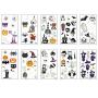 Kids Halloween Temporary Tattoo Stickers Glow in Darkness Children Temporary Tattoos for Face Body Arms Pumpkin Ghost Devil Skull Trick or Treat Water Transfer Stickers for Baby Boys Girls（10 Sheets）
