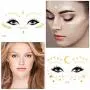 20 Pack Halloween Face Temporary Tattoo Sticker Face Gold Metallic Temporary Transfer Tattoo Freckle Sticker for Woman Girls Makeup Dancer Costume Parties 20 Pack Halloween Face Temporary Tattoo Sticker Face Gold Metallic Temporary Transfer Tattoo Freckle Sticker for Woman Girls Makeup Dancer Costume Parties