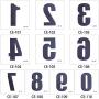 50 Sheets Numbers Finger Neck Face Temporary Tattoo Sticker DIY Body Art