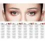 DAGEDA Schwarze 36 Paar 4 PC Augenbrauen-Transfer-Sticker, Langanhaltend, Natürlich, Wasserfest, Bionische Augenbrauen-Wasser-Tattoo-Sticker für Damen und Herren, Make-up-Werkzeug (Schwarz 04)