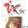 5 Blätter Aquarell-Zeichnung Tier Körper Tattoo Temporäre Bein Rücken Kunst Aufkleber DIY