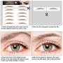 10 Sheets 4D Eyebrows Tattoo for Makeup, Hair-Like Natural Tattoo Eyebrow Stickers, Ecological Waterproof Eyebrows Makeup For Women-Brown, 100 Pairs, 10 Style