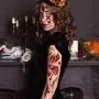 Halloween Temporäre Narben- und Insekt-Tätowiersticker – Fake Blutungswunde mit Krusten-Decals für Maskenball-Streiche, Bühnenillusionen, Make-up, Zombie-Party-Dekorationen