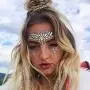 Glitzernde Gesichtsperlen Körperaufkleber Rhinestone Gesichtsjuwelen Tattoo Sticker Clubwear Party Rave Festival Körper Schmuck für Damen & Mädchen (1 Stück)