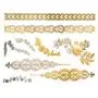 Terra Tattoos Gold Henna Temporäre Tattoos - 75 Fälsche Metalltattoos