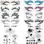 Niceauty Temporary Tattoos, Halloween Temporary Tattoos -11 Eye Fake Tattoos and 2 Spider Temporary Tattoos for Women and Men, Easy on/off, Use Safe, Non-toxic, Waterproof Niceauty Temporary Tattoos, Halloween Temporary Tattoos -11 Eye Fake Tattoos and 2 Spider Temporary Tattoos for Women and Men, Easy on/off, Use Safe, Non-toxic, Waterproof