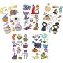 120Pcs Temporary Tattoo Stickers Waterproof for Kids, Funny Stickers for Children Gift Party Hallowen Stickers 10 Sheets.