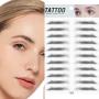 DKAF 2 Pcs 3D Hair-Like Authentic Eyebrows, Waterproof Imitation Ecological Natural Tattoo Eyebrow Stickers, Grooming Shaping Brow Shaper Makeup Eyebrow Transfer-E11