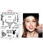 Comdoit 4 Sheets Halloween Face Tattoos for Adults Women Men Festival Face Temporary Tattoos Stickers Halloween Costume Accessories Halloween Party Favor Supplies