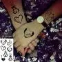 18 Sheets Fake Black Tiny Temporary Tattoos Body Stickers Hand Neck Wrist Art Fashion