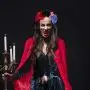LessMo Halloween Haarband, Bunte Blumen Kopfbedeckung mit Gazeband, Langer Schleier Kostümzubehör, Dehnbar, Wiederverwendbar, Für Damen & Kinder, Halloween Party, Cosplay